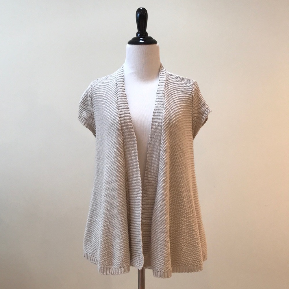 Zara Knit Short Sleeved Cardigan